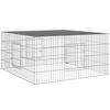 vidaXL Cage &agrave; lapin 110x110x55 cm Fer galvanis&eacute;