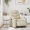vidaXL Fauteuil inclinable électrique Crème Similicuir