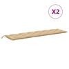 vidaXL Coussins de banc de jardin lot de 2 beige mélangé tissu