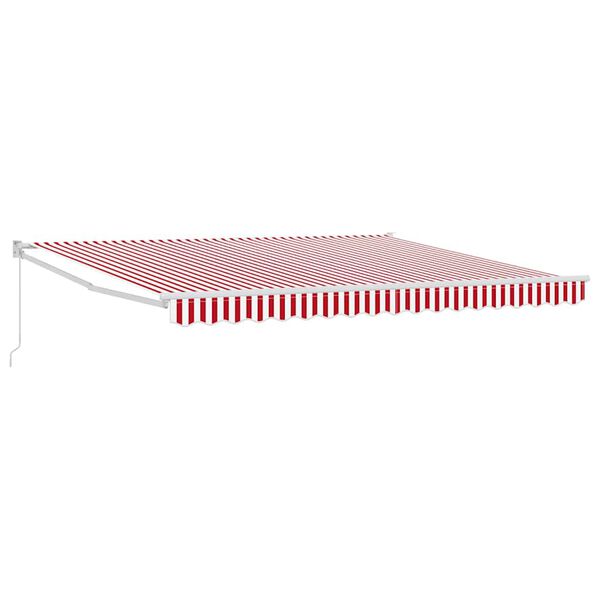 vidaXL Auvent R&eacute;tractable Rouge et Blanc 400 &times; 300 cm