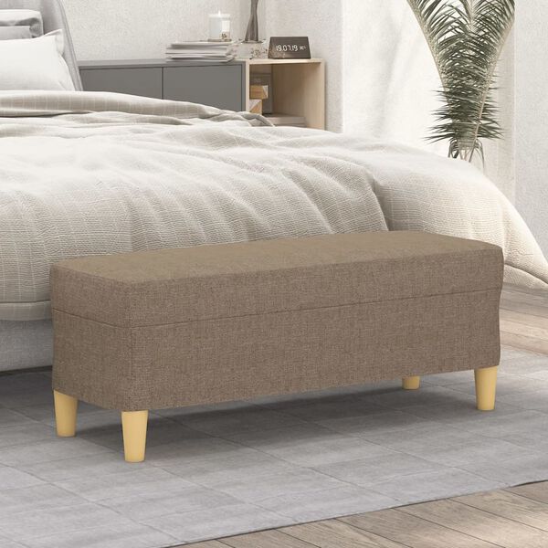 vidaXL Banc Taupe 100x35x41 cm Tissu