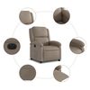 vidaXL Fauteuil inclinable &eacute;lectrique Cappuccino Similicuir