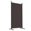 vidaXL Cloison de séparation 5 panneaux Marron 433x180 cm Tissu