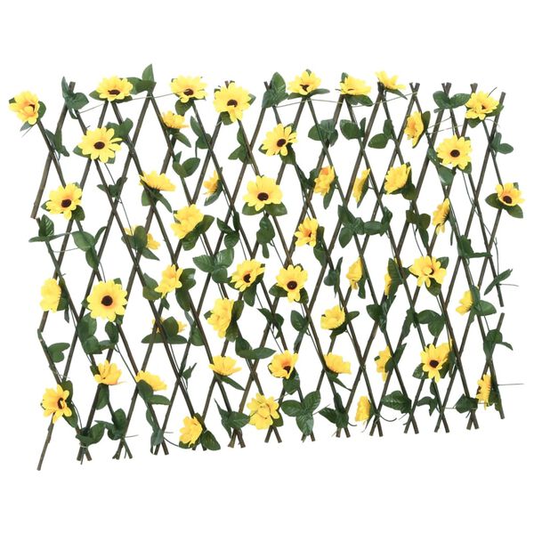 vidaXL&nbsp;Treillis de lierre artificiel extensible 5 pcs jaune 180x60 cm