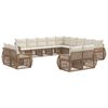 vidaXL Ensemble de canap&eacute; de jardin 13 pcs Beige et blanc cr&egrave;me