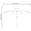 vidaXL Parasol vert 3 m m&acirc;t en acier