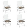 vidaXL Coussins de chaise lot de 4 taupe 50x50x7 cm tissu oxford
