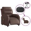 vidaXL Fauteuil de massage inclinable électrique marron similicuir