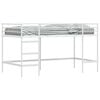 vidaXL Lit mezzanine pour enfants Uni Blanc 90 x 200 cm Acier