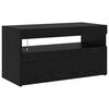 vidaXL Meuble TV 2 pcs Ch&ecirc;ne noir 195 x 35 x 40 cm Bois d'ing&eacute;nierie