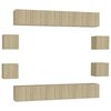 vidaXL Ensemble de meubles TV 10 pcs Ch&ecirc;ne sonoma Bois d'ing&eacute;nierie