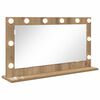 vidaXL Miroir de vanit&eacute; Ch&ecirc;ne artisanal 80 x 45 x 18 cm Rectangulaire