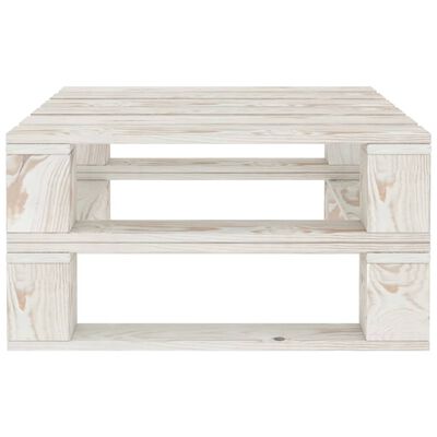 vidaXL Table palette de jardin blanc bois