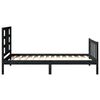 vidaXL Cadre de lit sans matelas noir 100x200 cm bois massif de pin