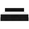 vidaXL Lit ottoman avec matelas et LED Noir 180x200cm tissu