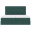 vidaXL Lit de Rangement avec matelas Vert fonc&eacute; 180 x 200 cm Velours