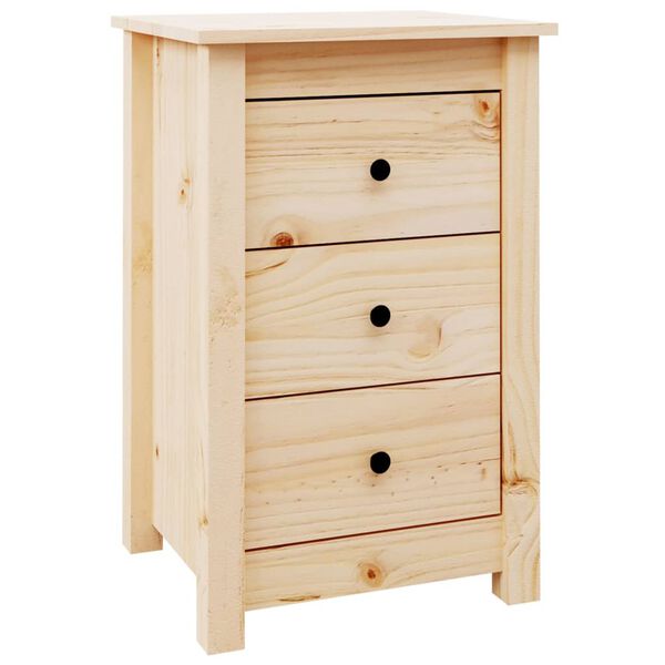 vidaXL Tables de chevet 2 pcs 40x35x61,5 cm Bois de pin massif