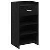 vidaXL Cabinet &agrave; chaussures avec tiroir Ch&ecirc;ne noir 48 x 36 x 92 cm
