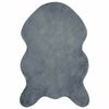 vidaXL Tapis antid&eacute;rapant en fausse de lapin OLITE Anthracite