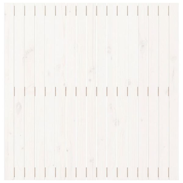 vidaXL T&ecirc;te de lit murale Blanc 108x3x110 cm Bois massif de pin