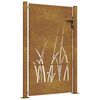 vidaXL Portail de jardin 100x125 cm en acier Corten avec motif gazon