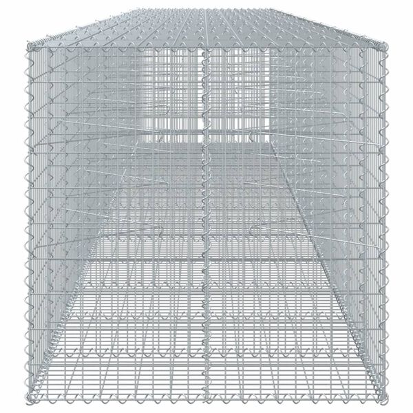 vidaXL Panier gabion avec couvercle 650x100x100 cm fer galvanis&eacute;