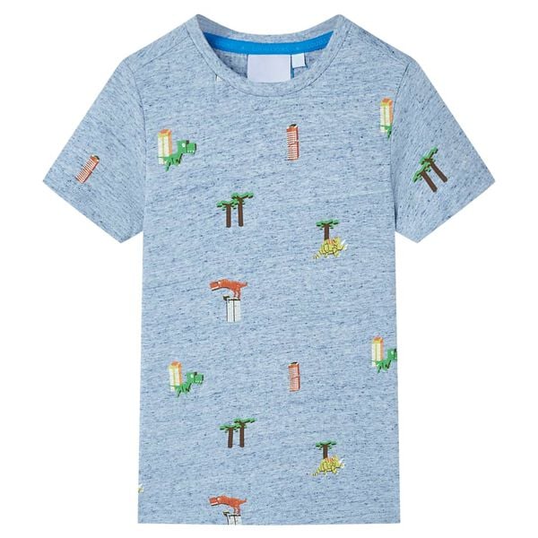 T-shirt pour enfants m&eacute;lange de bleu 92