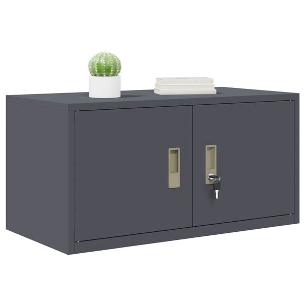 vidaXL Armoire de rangement avec stockage Anthracite 80 x 40 x 40 cm