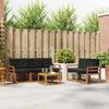 vidaXL Ensemble de canap&eacute;s d'ext&eacute;rieur 6 pcs Naturel et Noir