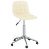vidaXL Chaise pivotante de salle &agrave; manger Cr&egrave;me Tissu
