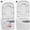 vidaXL Si&egrave;ge de toilette Blanc 47,5 x 35 x 3,6 cm Duroplast