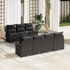 vidaXL Ensemble de canap&eacute; de jardin avec coussin 8 pcs Noir