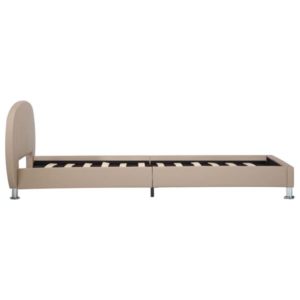 vidaXL Cadre de lit sans matelas cappuccino similicuir 100x200 cm