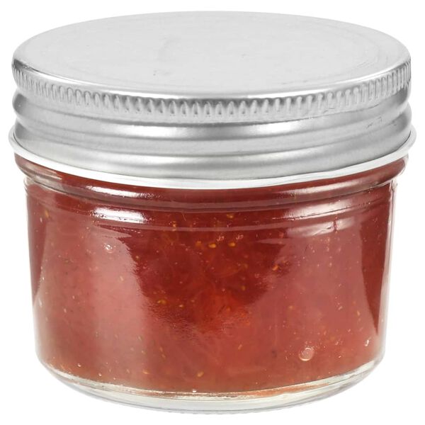 vidaXL Pots à confiture avec couvercles argentés 96 pcs Verre 110 ml
