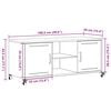 vidaXL Meuble TV blanc 100,5x39x43,5 cm acier