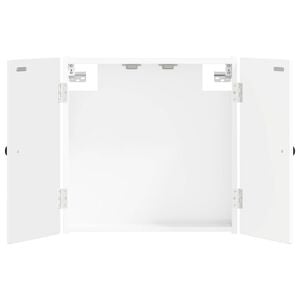 vidaXL Cabinet pour cible BREDA Blanc brillant 52,5 x 10,5 x 53,5 cm
