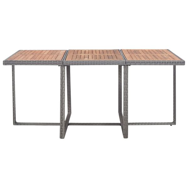 vidaXL Ensemble &agrave; manger d&rsquo;ext&eacute;rieur et coussins 11 pcs r&eacute;sine tress&eacute;e