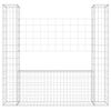 vidaXL Panier de gabion en forme de U avec 2 poteaux Fer 140x20x150 cm