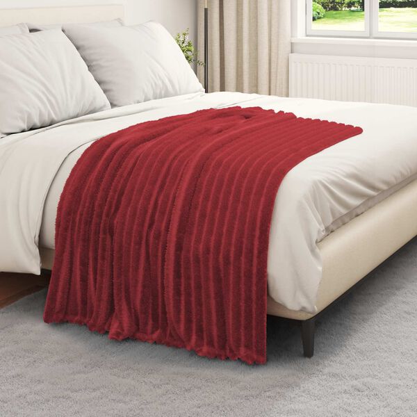 vidaXL Couvertures &agrave; jeter 6 pcs Rouge Bordeaux 150 x 130 cm Toison