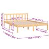 vidaXL Cadre de lit sans matelas bois massif 140x190 cm