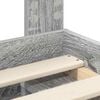 vidaXL Cadre de lit Gris Sonoma 140 x 200 cm Pin massif