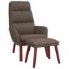 vidaXL Chaise de relaxation avec tabouret Taupe Tissu