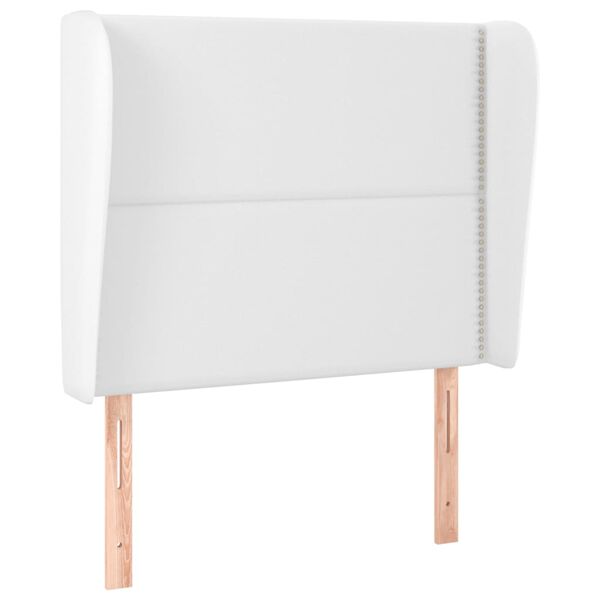 vidaXL T&ecirc;te de lit avec oreilles Blanc 93x23x118/128 cm Similicuir