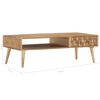 vidaXL Table basse 110x50x35 cm Bois d'acacia solide