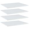 vidaXL Panneaux de biblioth&egrave;que 4 pcs blanc brillant bois d&rsquo;ing&eacute;nierie