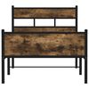 vidaXL Cadre de lit sans matelas ch&ecirc;ne fum&eacute; 90x200cm bois d'ing&eacute;nierie