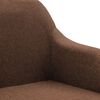 vidaXL Chaise pivotante de bureau Marron Tissu