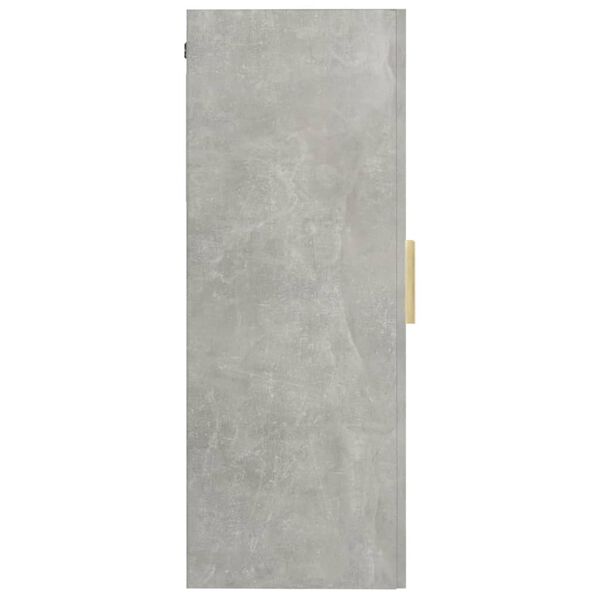 vidaXL Armoire murale suspendue Gris béton 69,5x34x90 cm