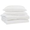 vidaXL Duvet d'&eacute;t&eacute; simple avec oreiller 3 pcs Blanc Microfibre