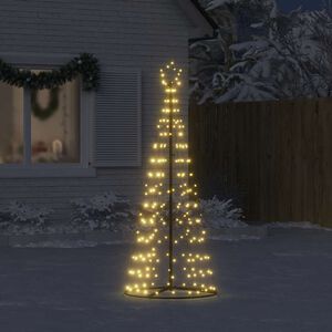 vidaXL Sapin de No&euml;l &agrave; LED 200 LED blanc chaud 180 cm